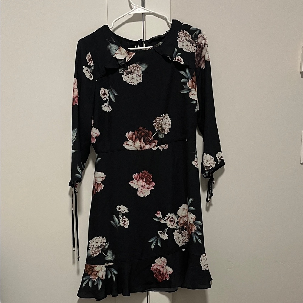 Portmans Black Floral Long Sleeve Dress